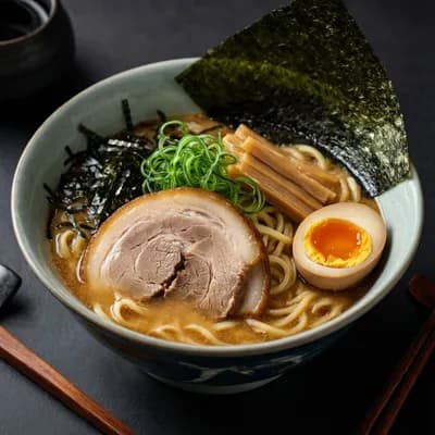 A vivid ramen dish